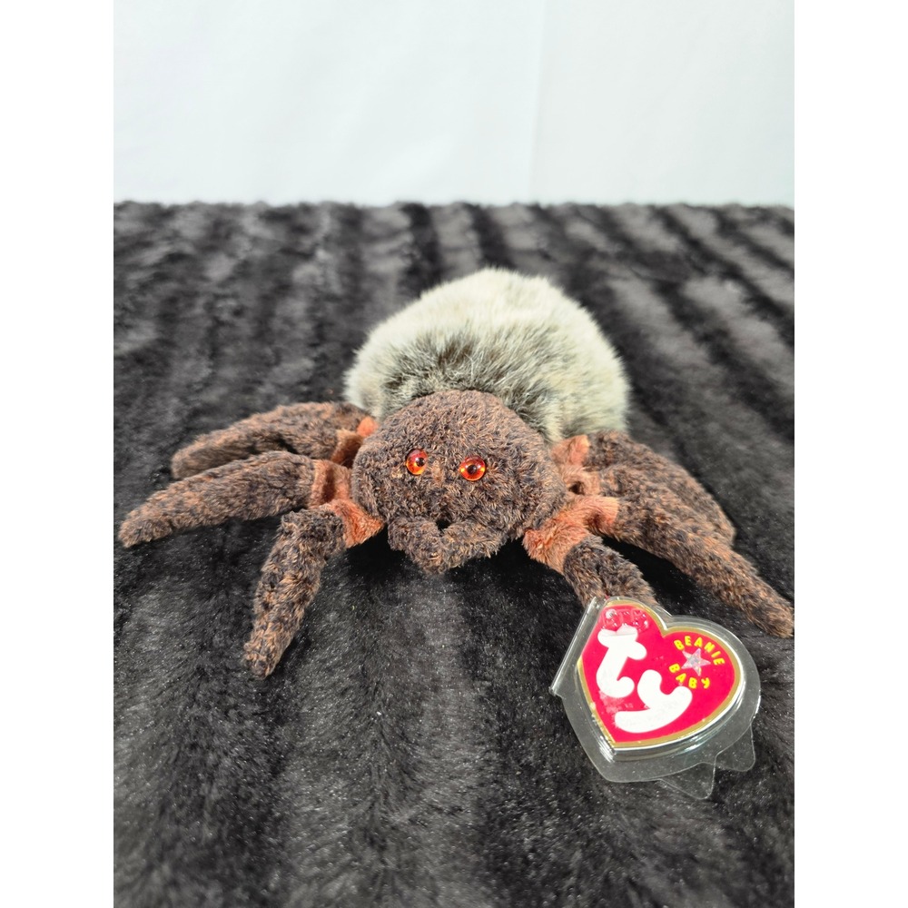 Ty Beanie Baby Hairy the Spider Brown Orange Fuzzy Plush 2000 with Tags